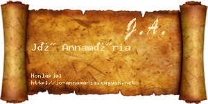 Jó Annamária névjegykártya